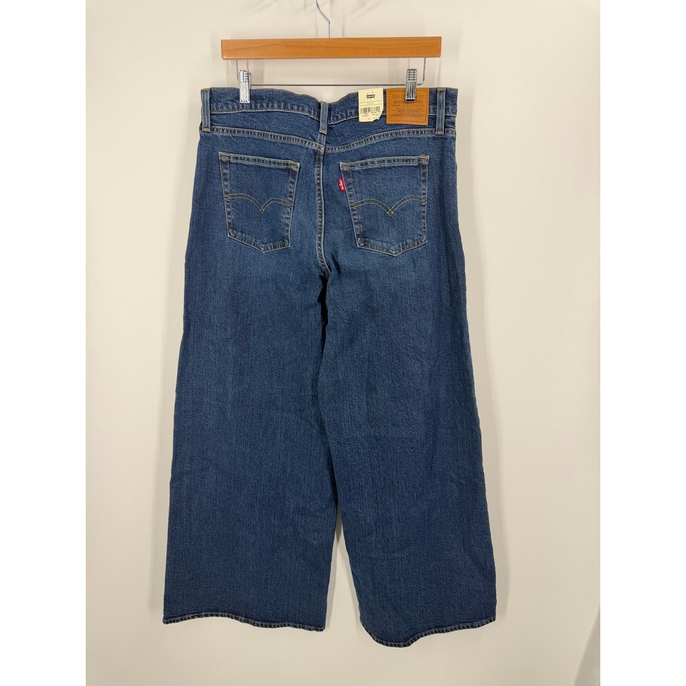 Levi's 728 High-Rise Wide Leg Women 33 Blue Vintage Stretch Denim - Picture 6 of 11